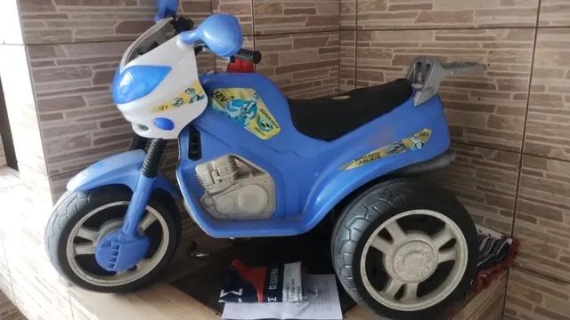 Moto Elétrica Infantil Triciclo Motoca Brinquedo Bateria 12v