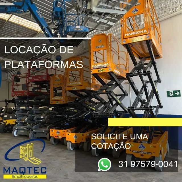 Locação de plataforma tesoura 10 metros - Foto 4