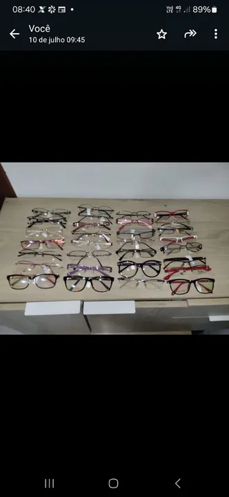 Óculos para colocar lentes
