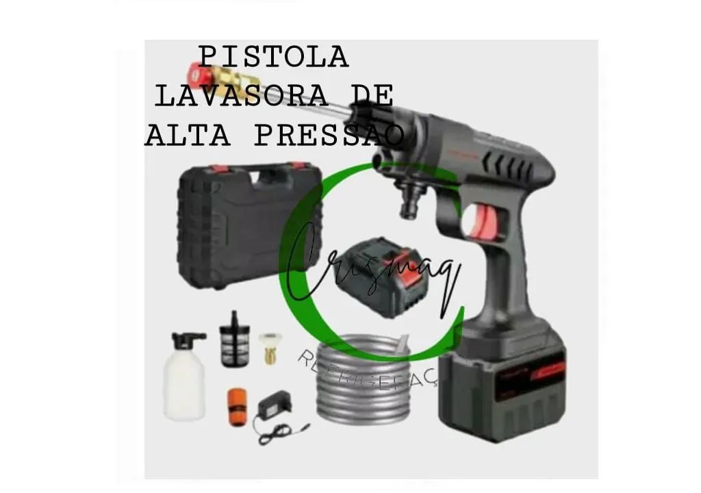 Pistola lavadora de alta pressão com 1 bateria - Foto 2