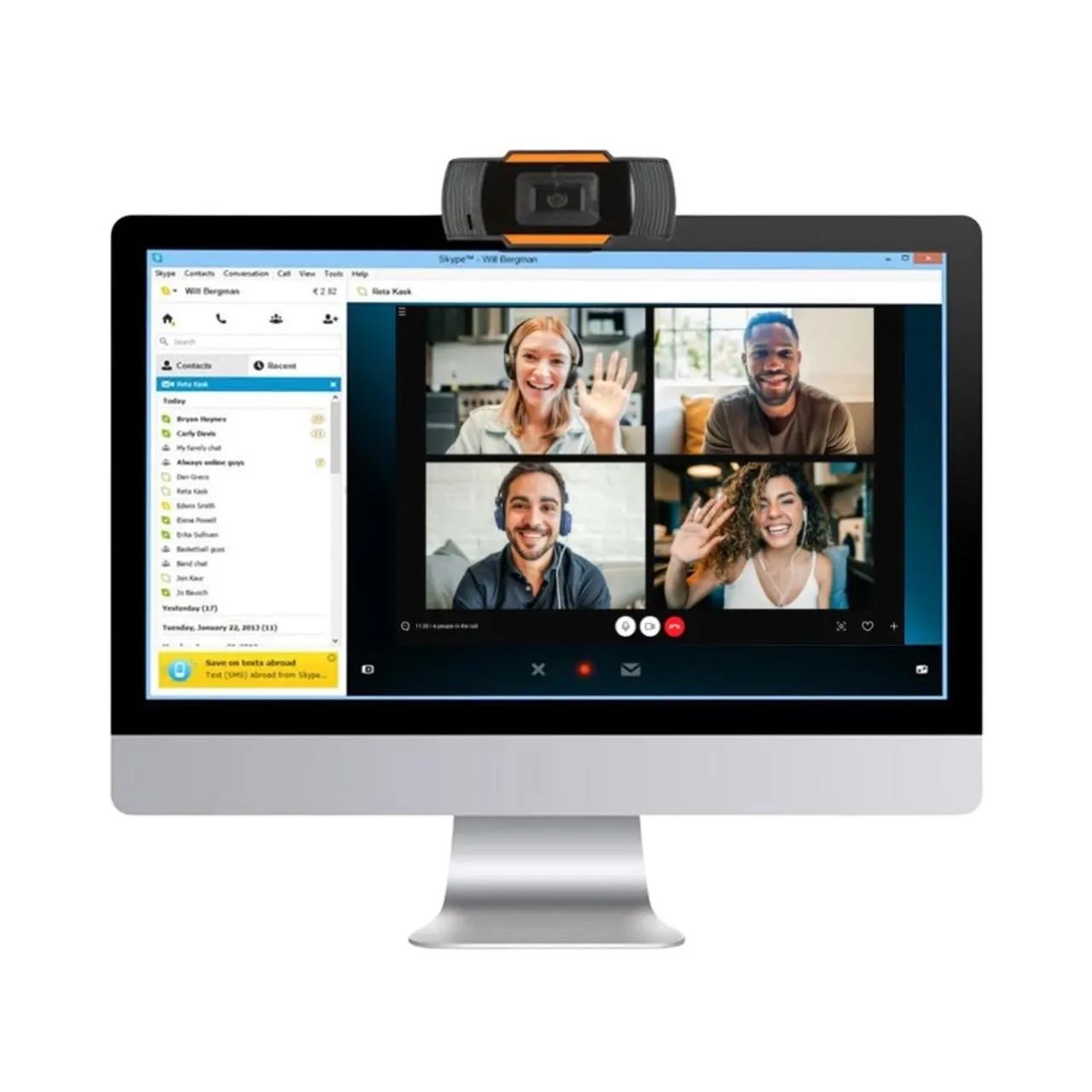 Webcam alta resolução 1080p Hd Usb Foco Automático Com Microfone - Foto 3
