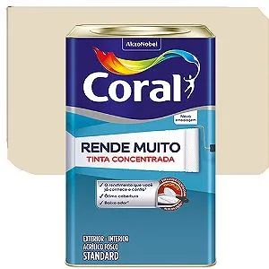 Tinta Acrílica Coral Rende Muito Fosco Palha 16 Litros