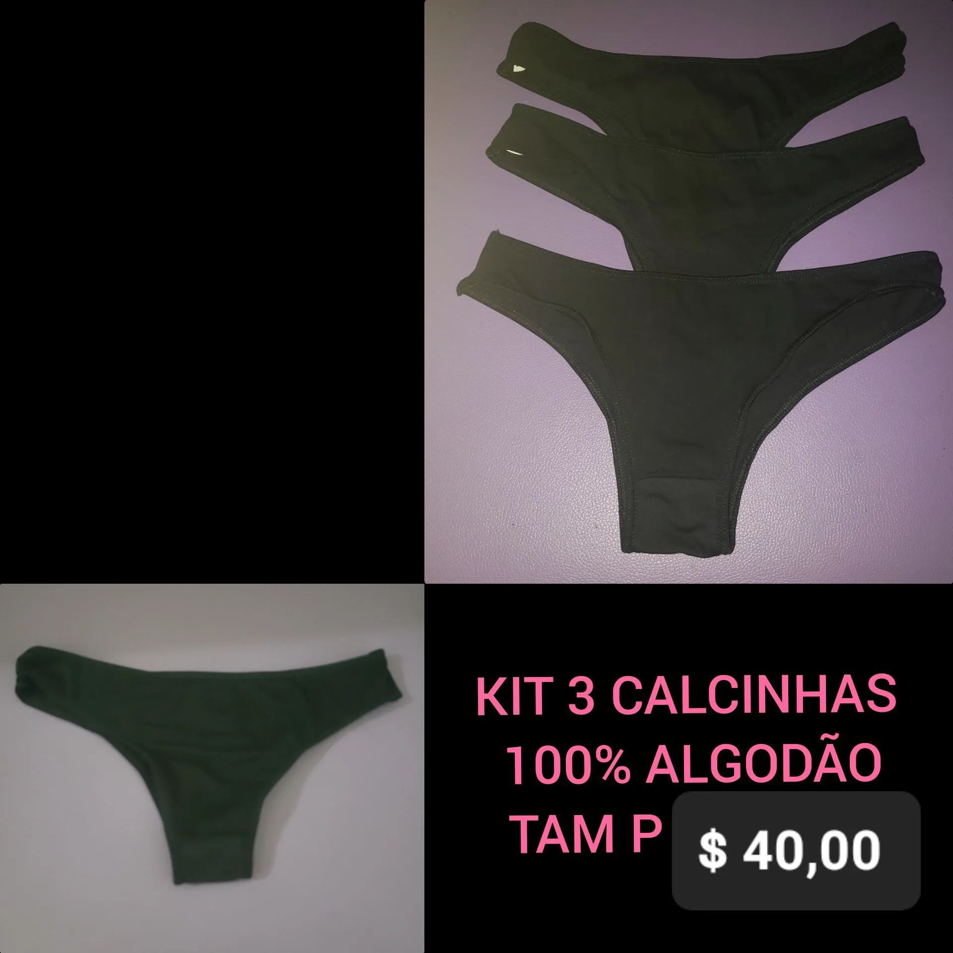 Kit Calcinhas Delrio Tam M e outros NOVOS - Foto 2