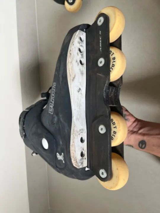 Patins Street Black traxart + Capacete + Kit proteção - Foto 6