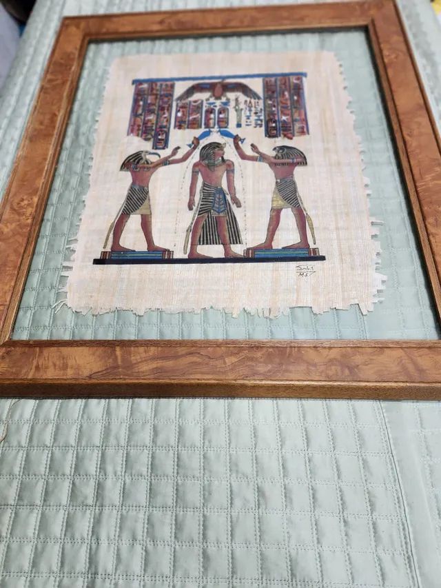 Lindo quadro papiro emoldurado - Foto 4