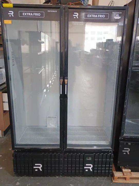 Visa cooler 2 portas Refrimate preto interior Branco 