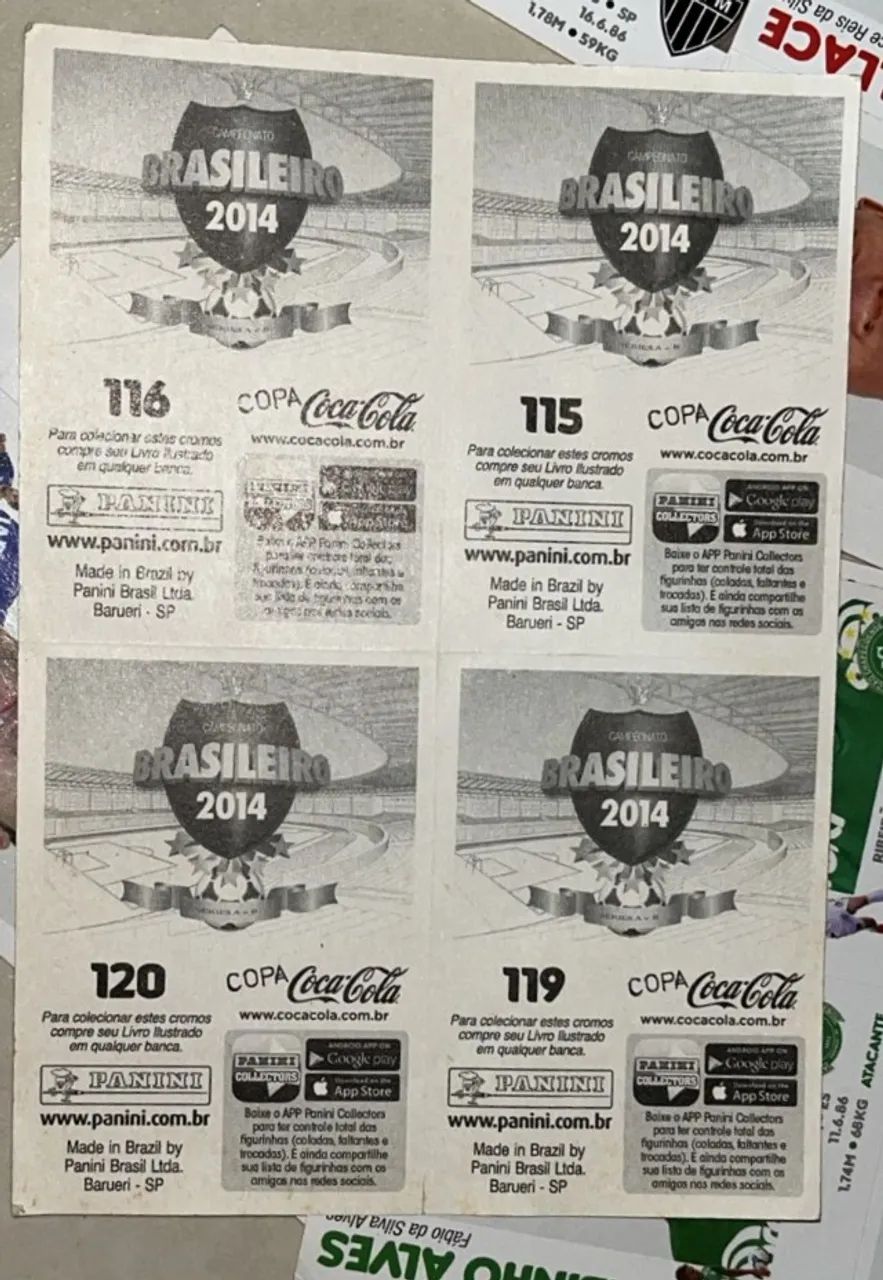 Lote 40 Figurinhas Campeonato Brasileiro 2014 - Foto 3