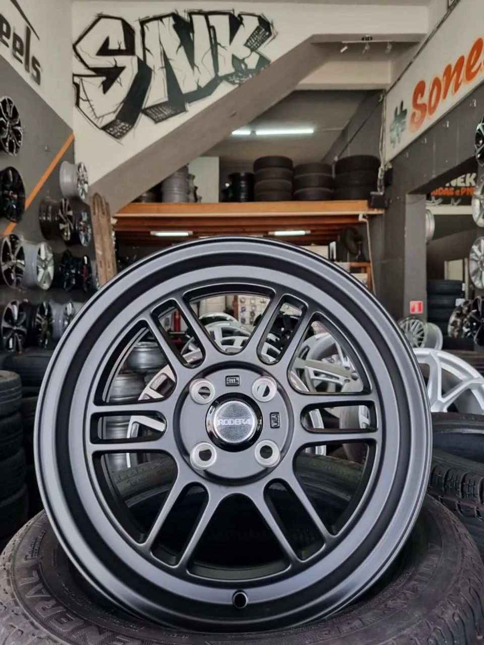 Jogo de rodas novas aro 15 4x100 esportivas Rodera RPF1