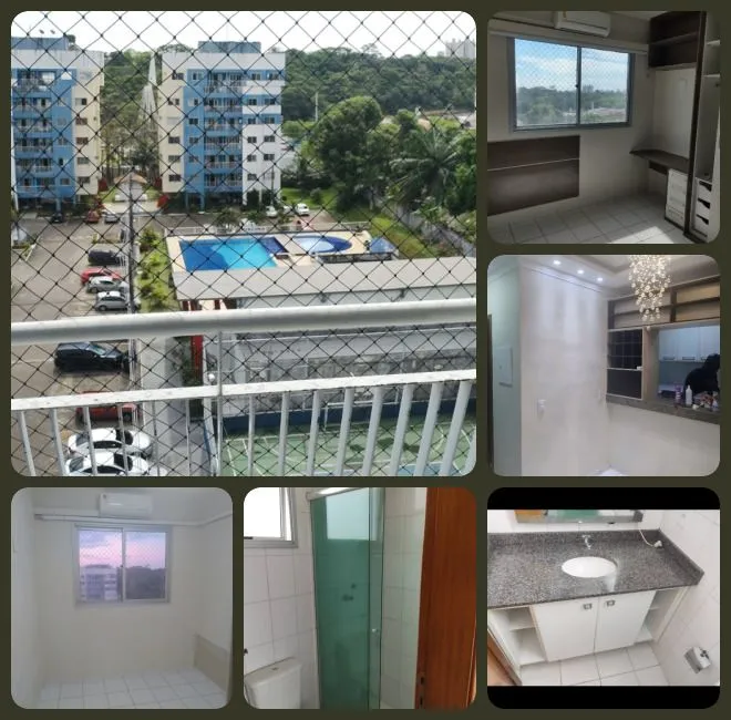 Alugo apartamento 2 quartos, suíte e garagem Cond. Vila das Flores, Compensa.