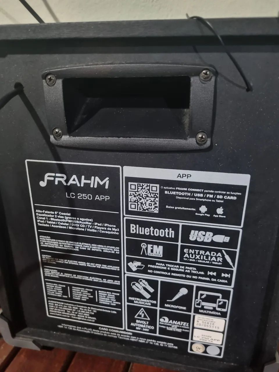 Caixa de Som Portátil Frahm LC 250 Bluetooth USB FM - Foto 2