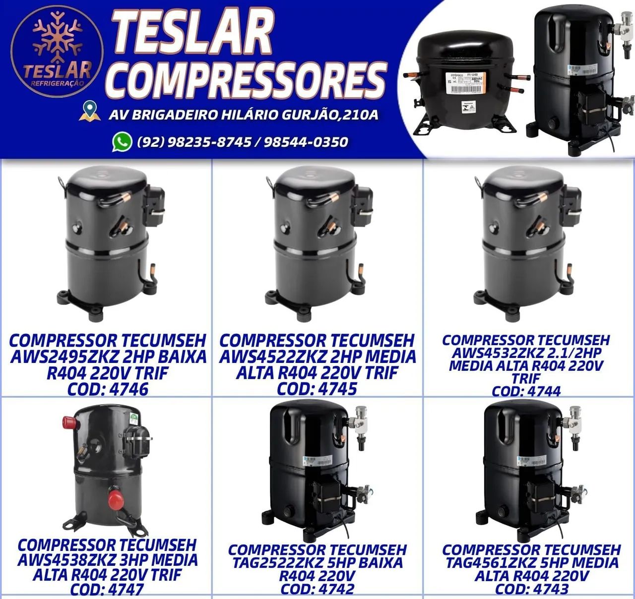 Compressor Tecumseh 64850147248769120