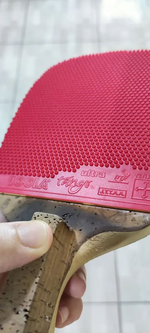 Raquete de Tênis de Mesa xiom Power hinoki com borracha joola tango pino curto  - Foto 2