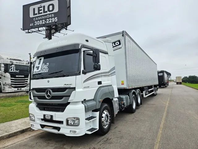 Mb Axor 2036 6x2 An9 19 Aut Teto Alto + Baú Nostra Ano 25 0km 30 plts 15.40 x 2.90 S/pneus