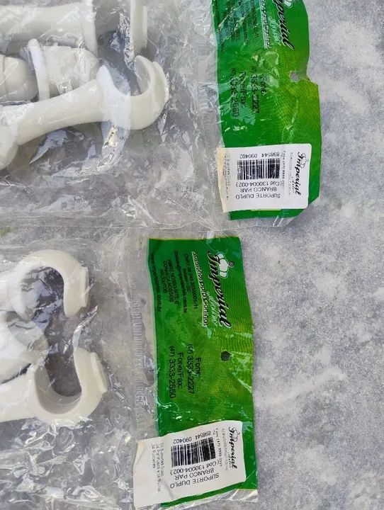Suporte Duplo para Cortina Branco - Imperge - Foto 3