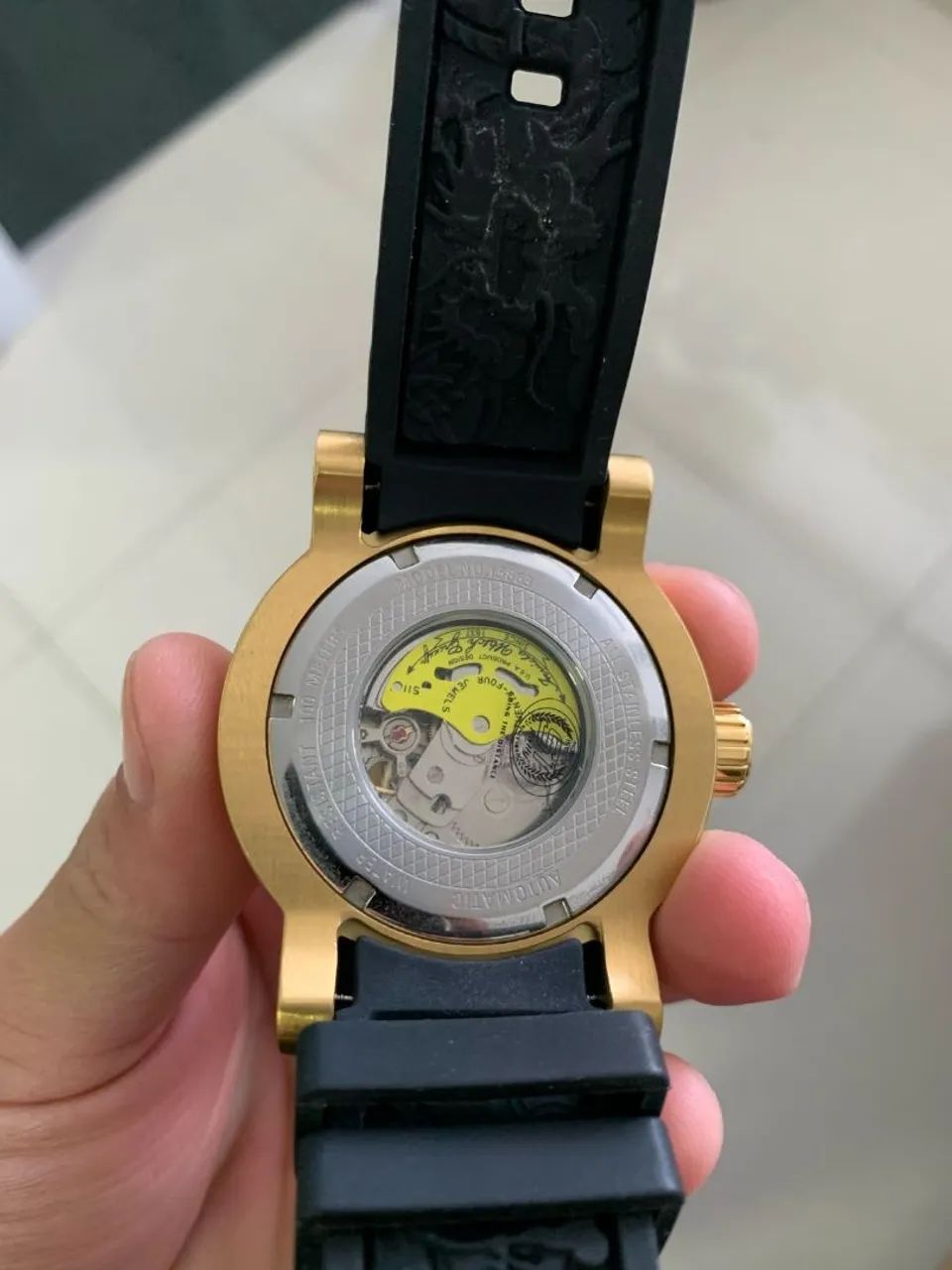 Relógio Masculino Dourado Automático - Foto 4