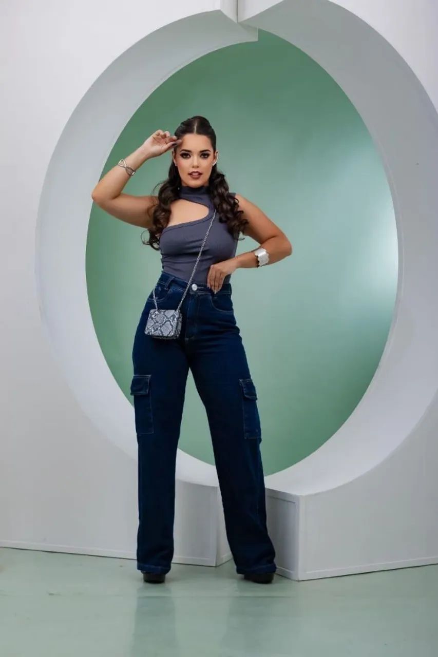 Calça Jeans Wide Leg - Foto 5