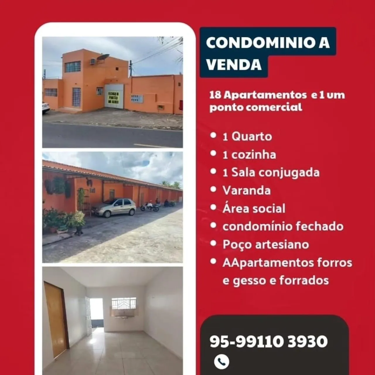 Vende-se Condomínio com 17 apartamentos (centro)