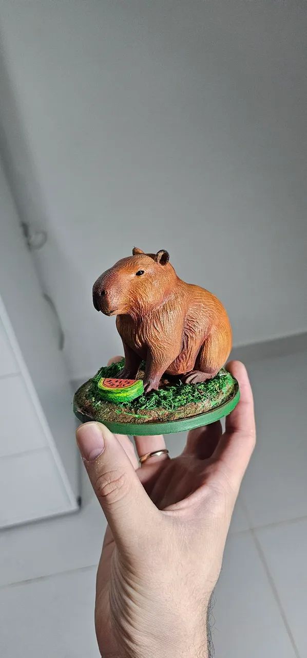 Miniatura de Capivara com Melancia - Foto 2
