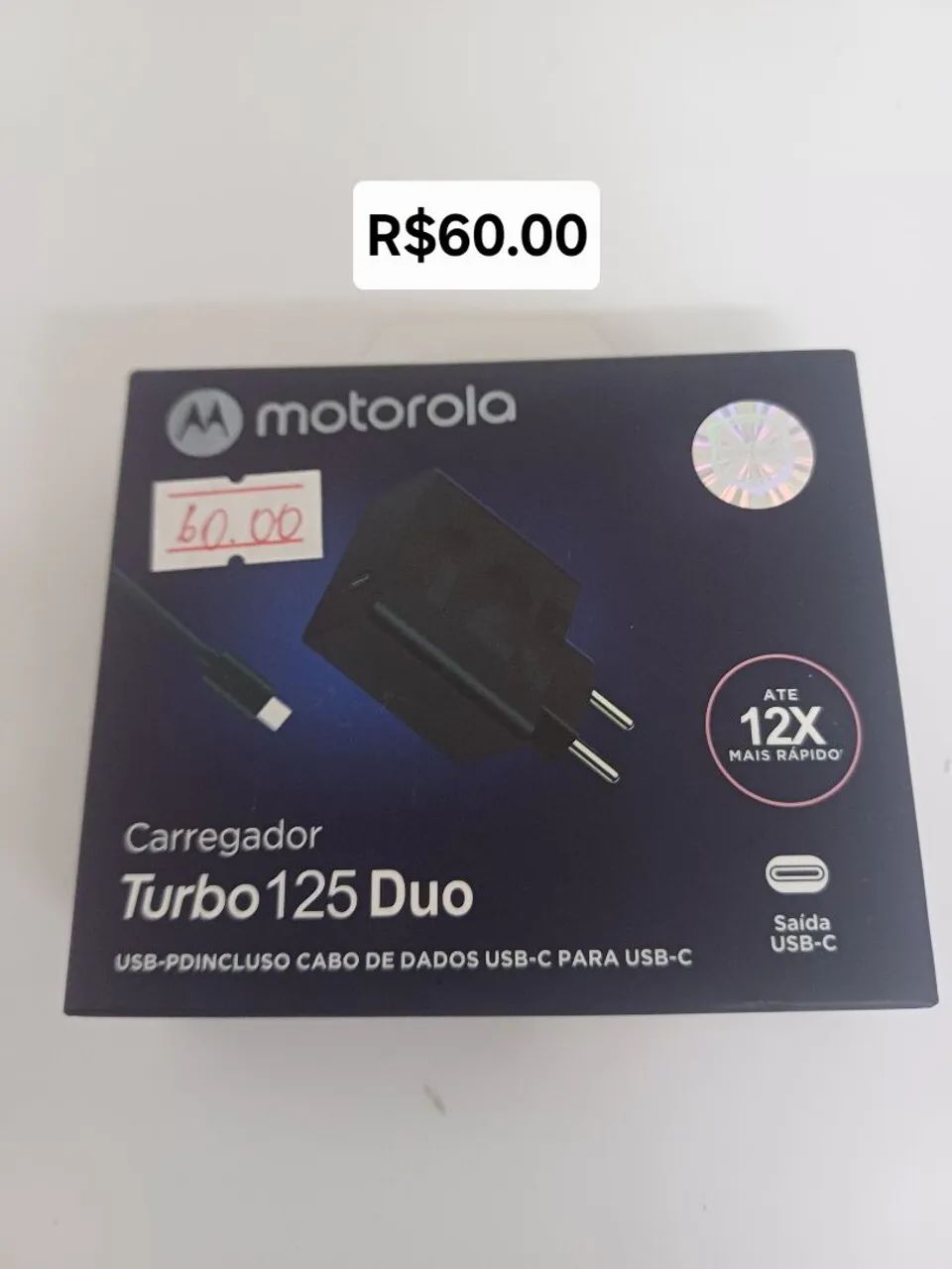 Carregador Motorola Turbo 125 Duo - Original - Novo - Foto 2