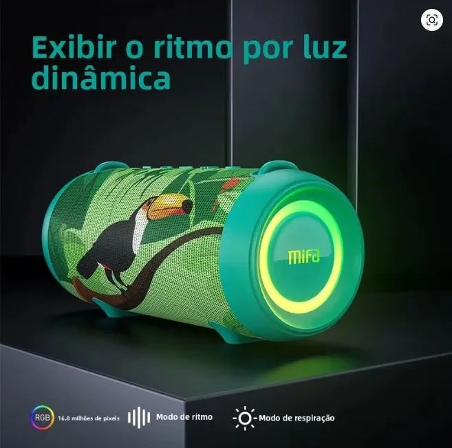 Caixa de Som Bluetooth Mifa A90 com Design Tropical - Foto 4