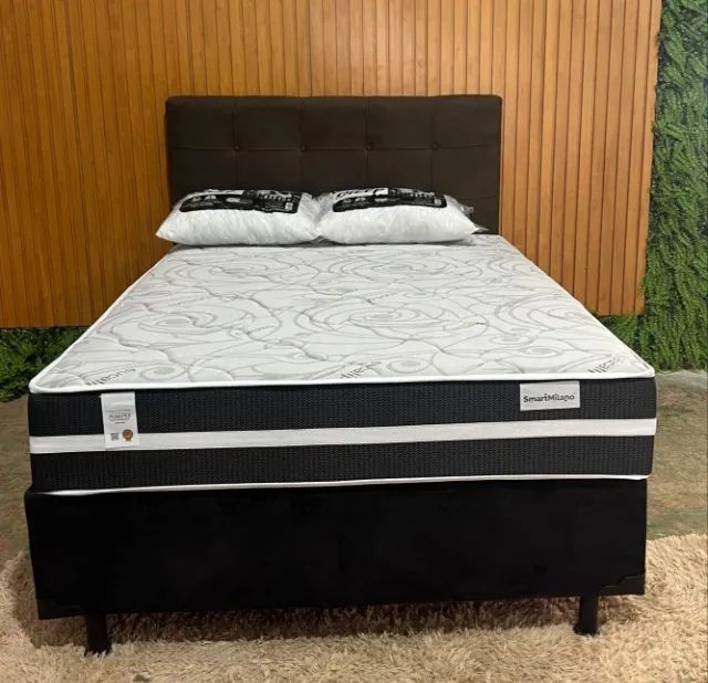 Cama Box Casal Smart Milano 138x188x25cm Plumatex Fazemos entrega Novo - Foto 3