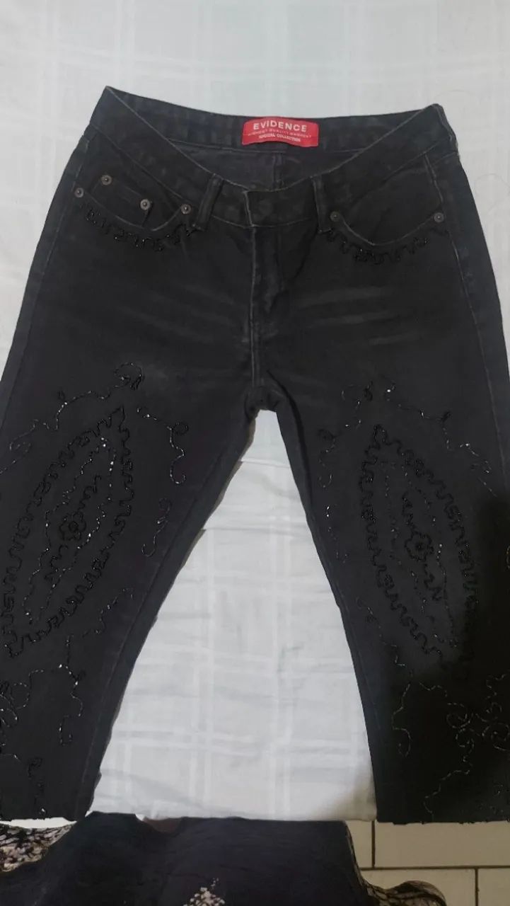 Calça jeans preta  - Foto 3