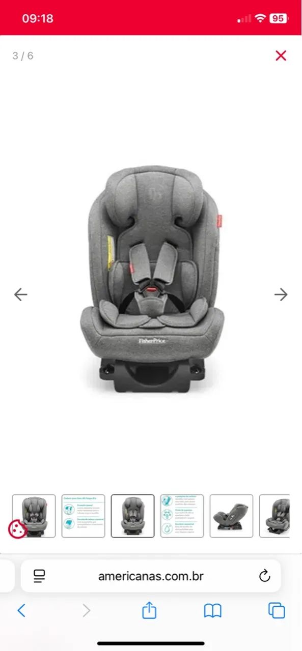 Cadeirinha Fisher Price ISOFIX 