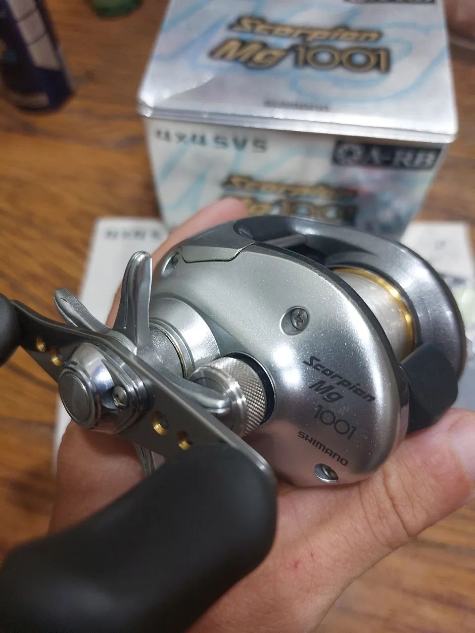 Carretilha Shimano Scorpion MG 1001 Completa - Foto 4