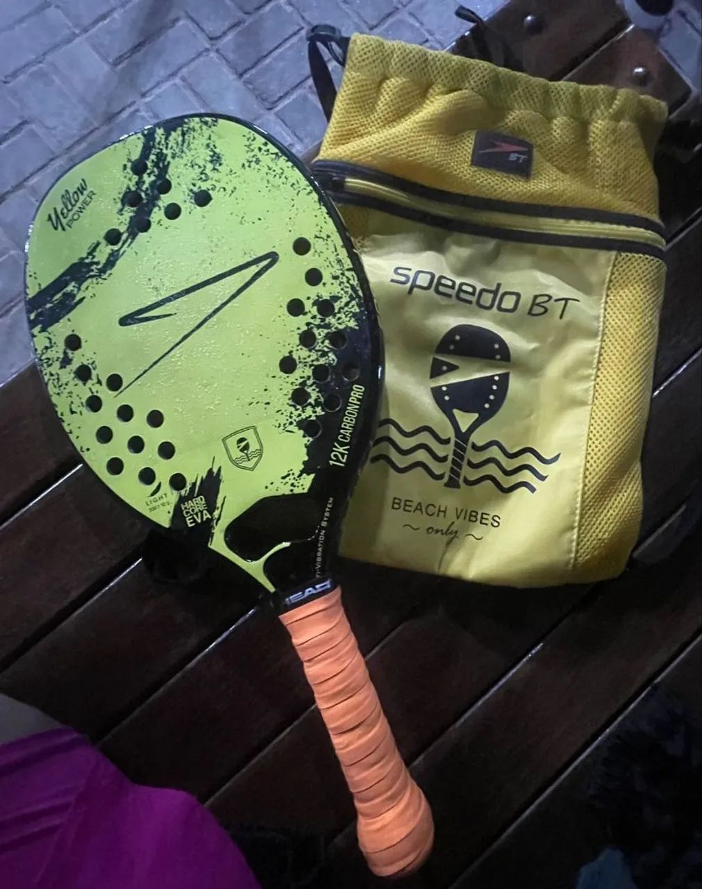 Raquete Beach Tenis Speedo Yellow Power - Foto 5