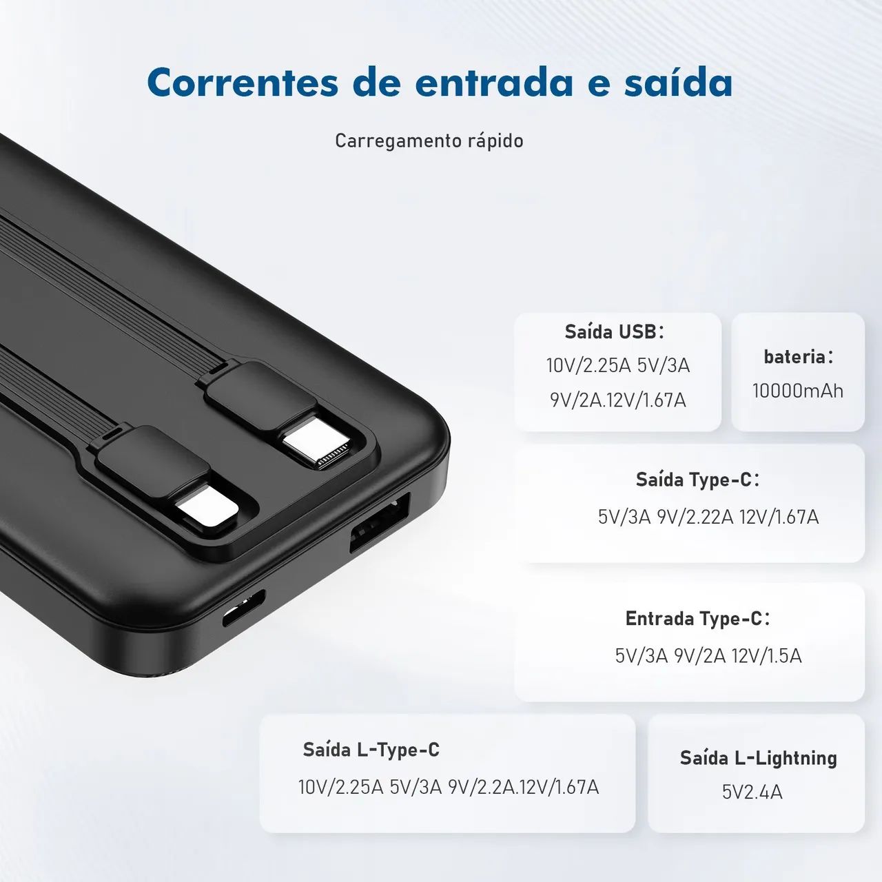 Power bank da Coibeu 20000, carga rápida. - Foto 3