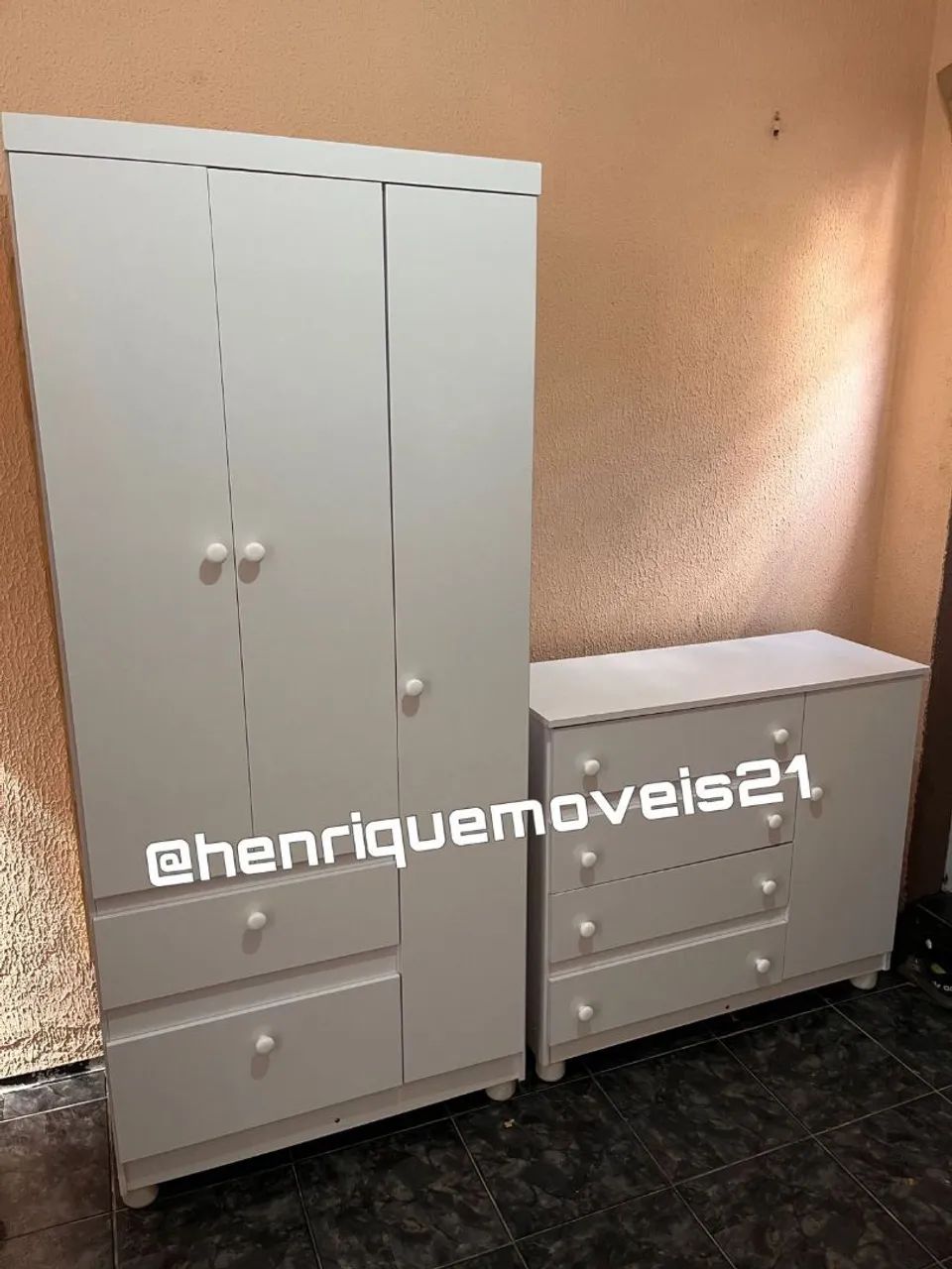 Conjunto Guarda-Roupa Infantil e Cômoda kit A partir de 750,00  - Foto 6