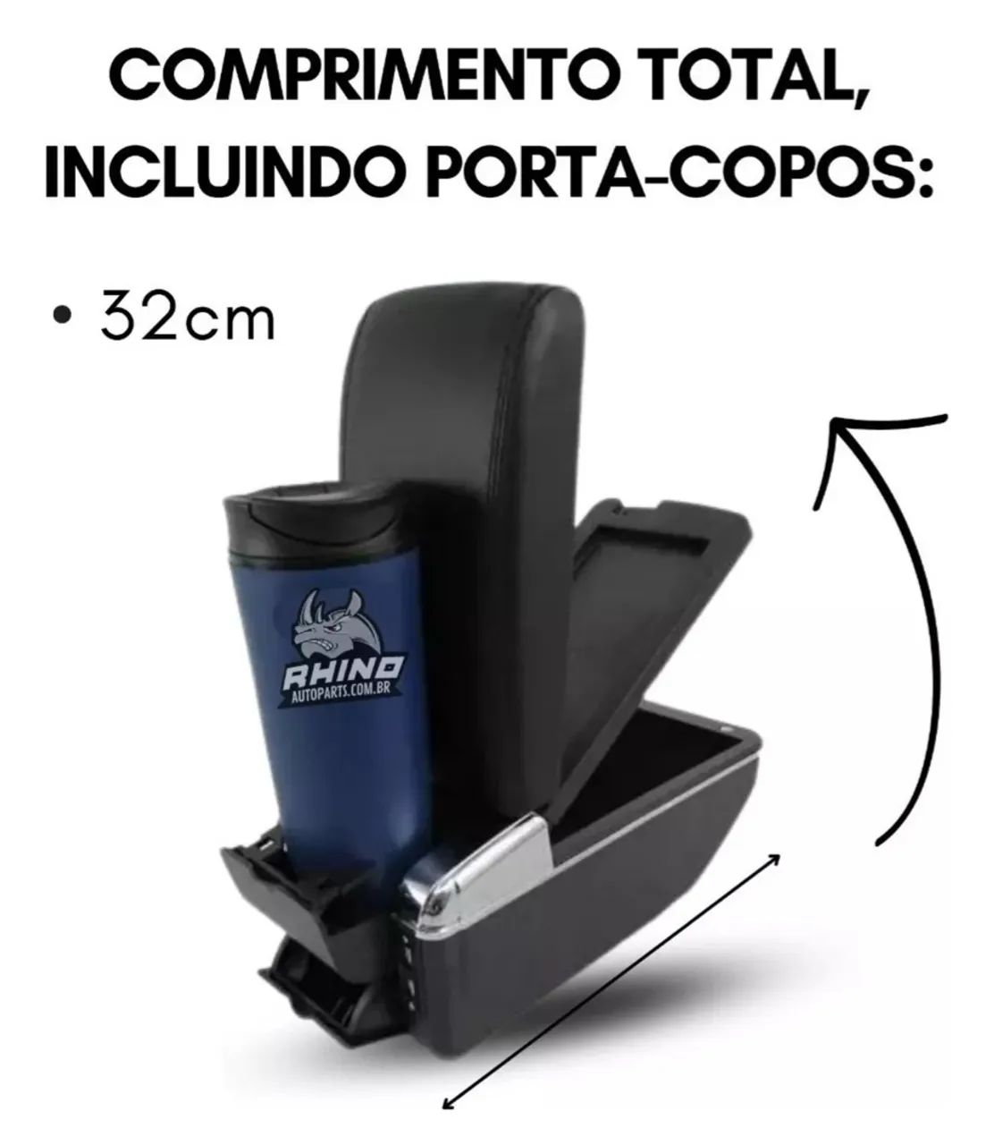 Console Apoio De Braço Universal Com Entrada USB  - Foto 4
