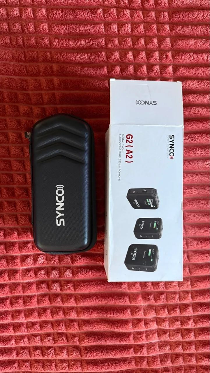 Microfone SYNCO G2 A2 seminovo completo 