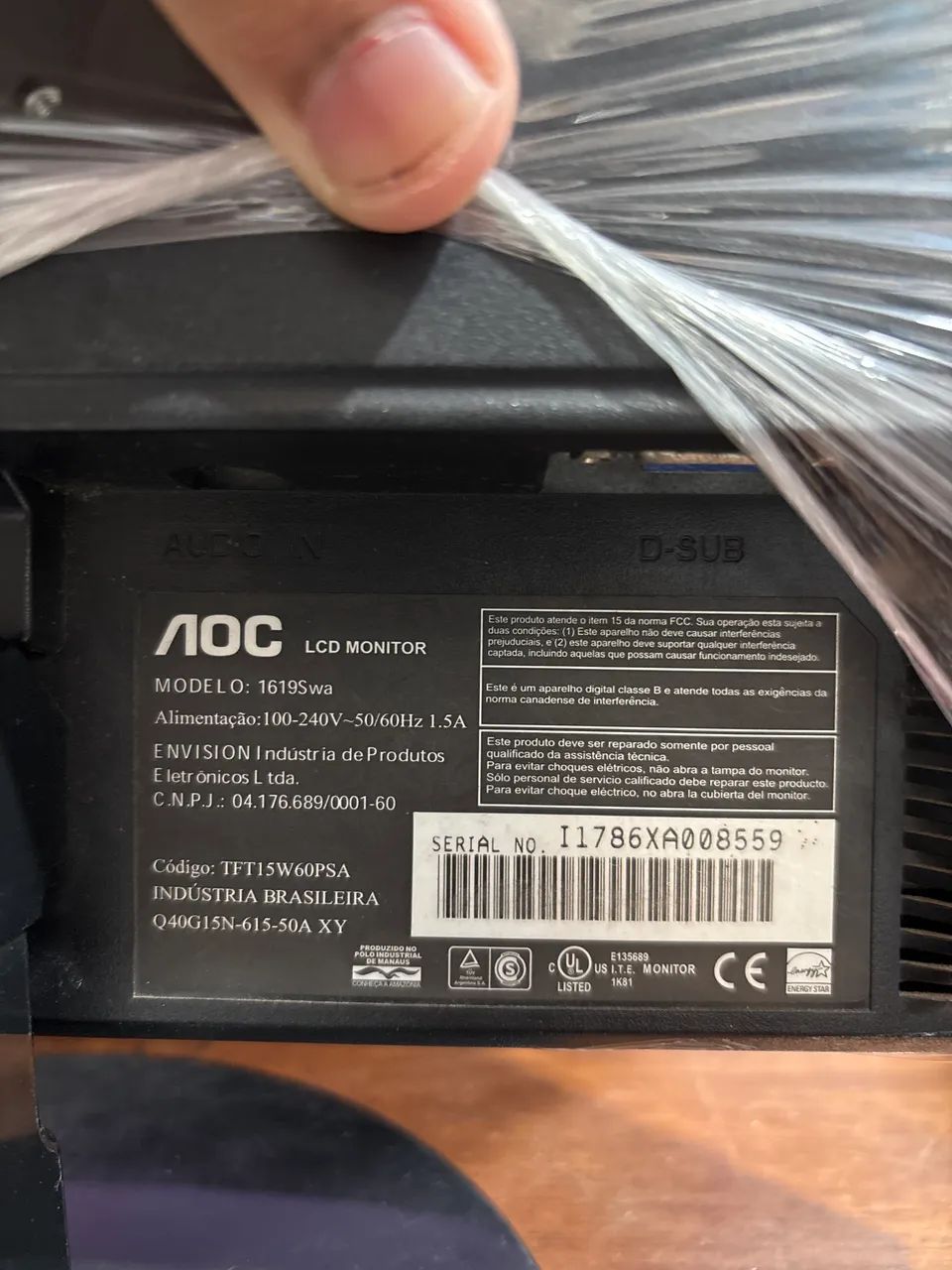 Monitor AOC 16 Polegadas. - Foto 2