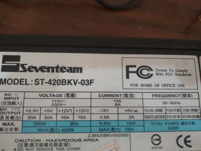 Fonte Pc Seventeam 420W - Funcionando! - Foto 5