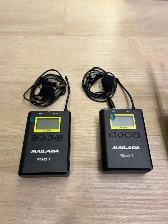  Microfone Lapela Uhf Wireless Mailada Wm10 2 Transmissores - Foto 4