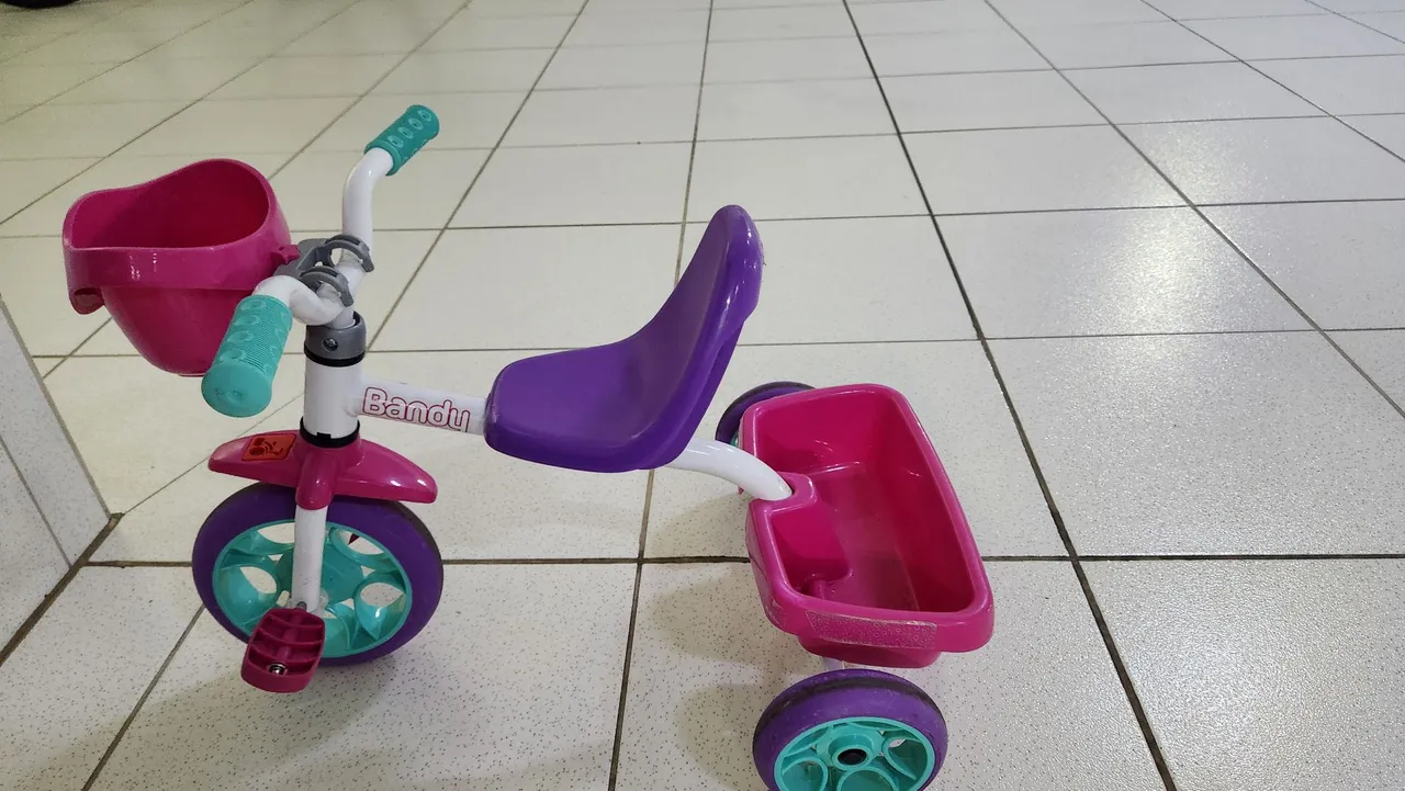Triciclo Infantil Bandi Rosa bandeirantes Bike