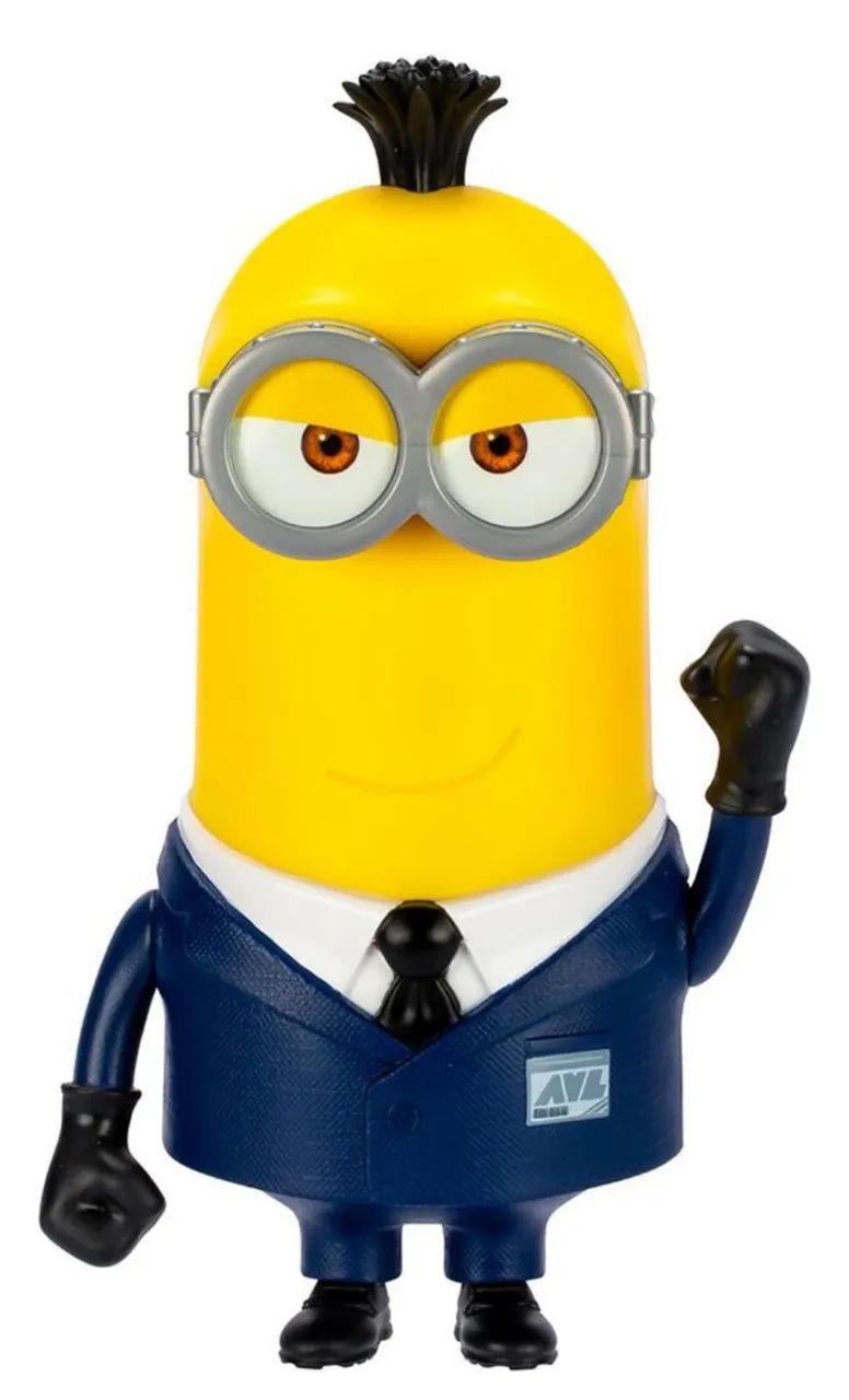 Boneco minion 25 cm agent Tim  - Foto 3