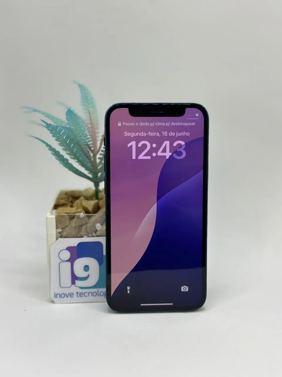 iPhone 12 mini   Azul  64GB  87% saúde da bateria SEMI NOVO COM GARANTIA LOJA FISICA 