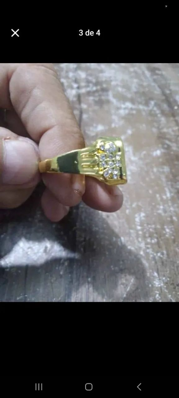 Anel masculino dourado*novo*! - Foto 3