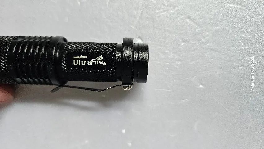 Mini Lanterna Tática+Bateria 14500+Carregador Bivolt