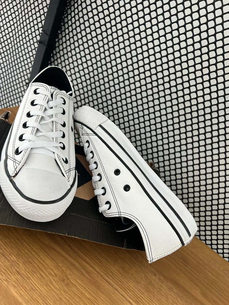 Tênis All Star Couro Promoção Branco  - Foto 3