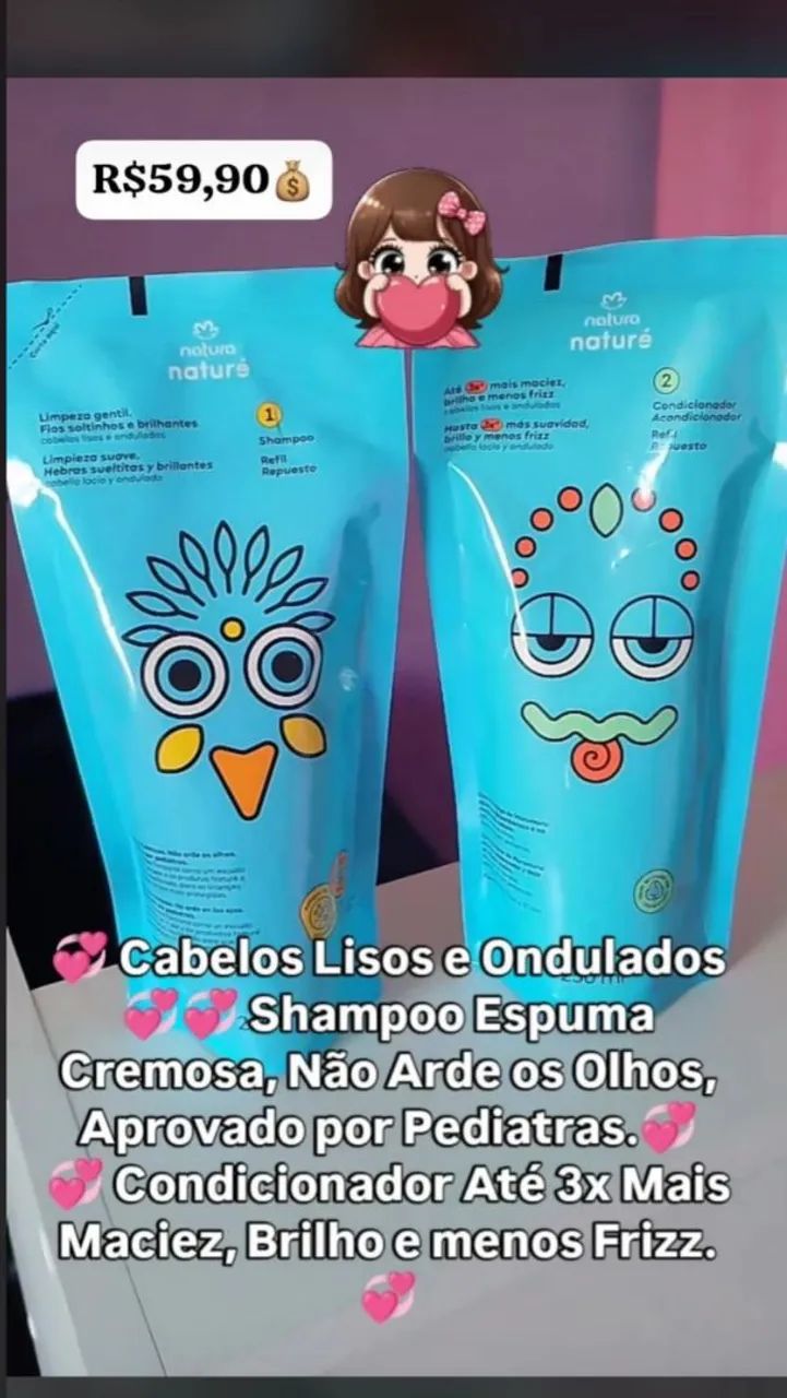 Refil Naturé cabelos lisos e ondulados