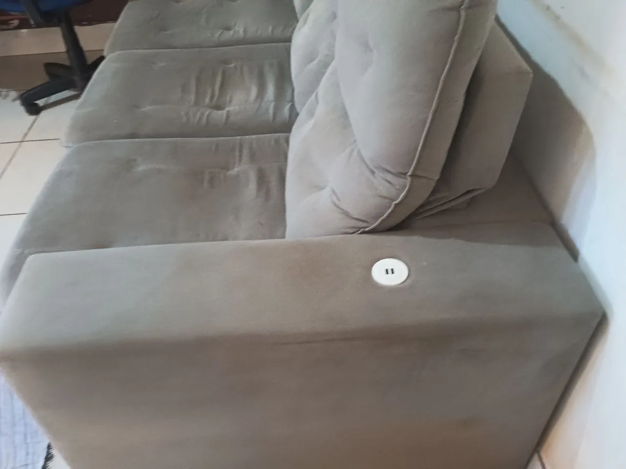 Sofá Modular Cinza Confortável