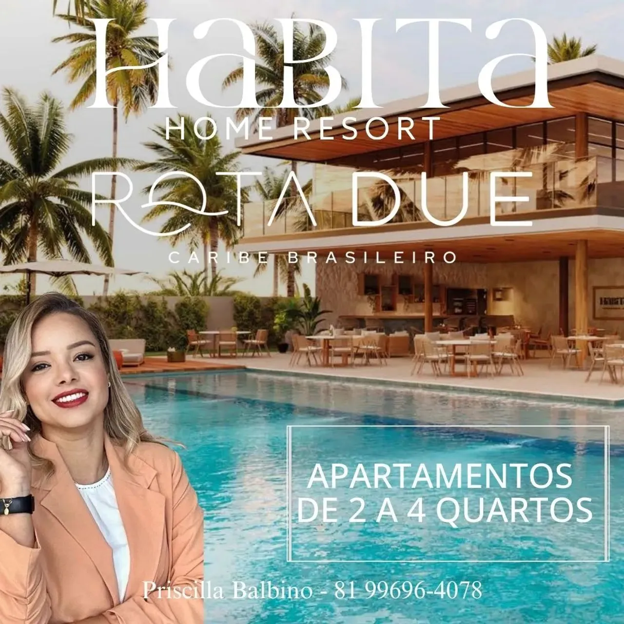 FLATS PORTO DE GALINHAS BEIRA-MAR | HABITÁ HOME RESORT | 3 QUARTOS 80M² | SEU VERDADEIRO P