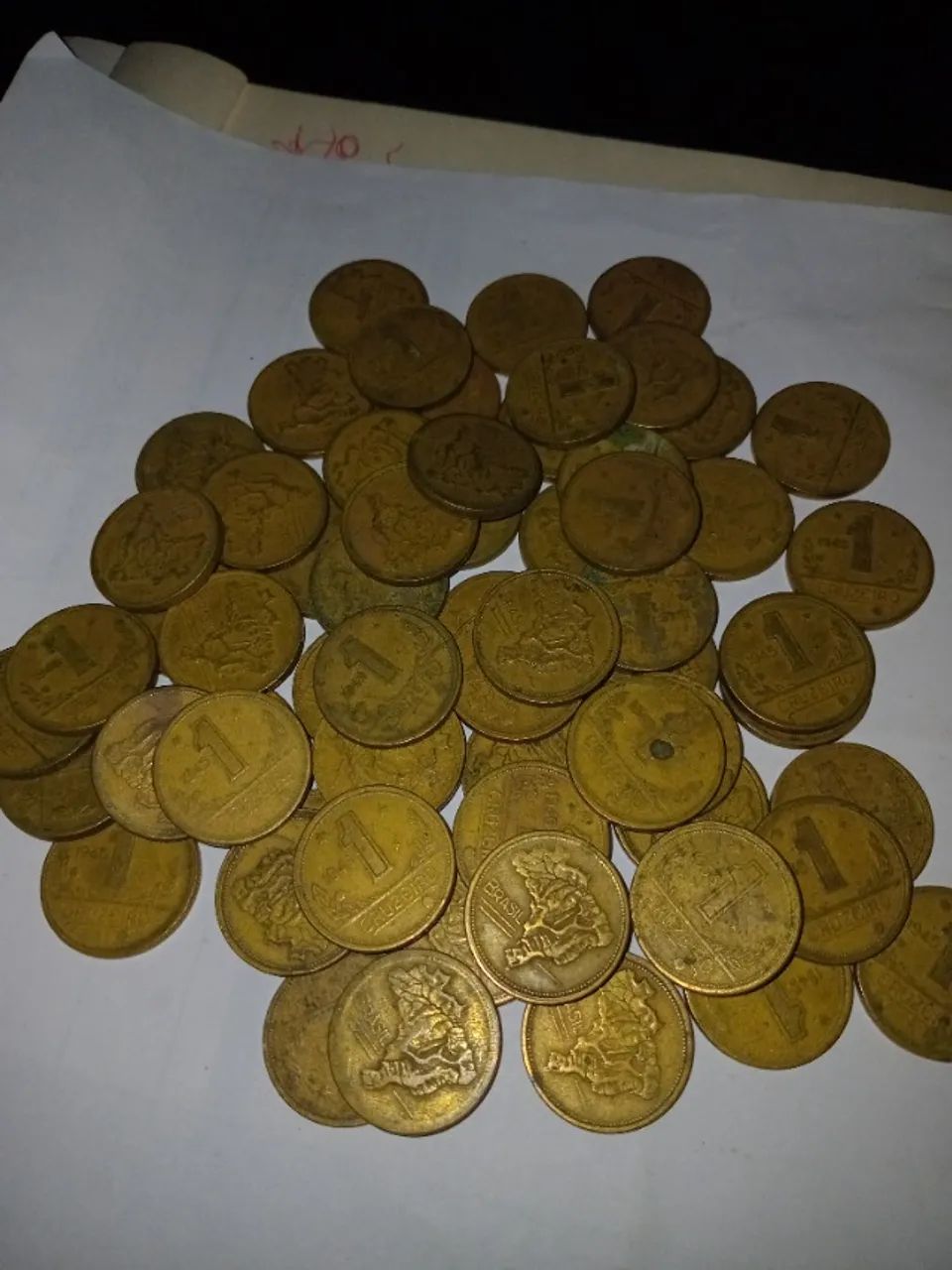Moeda 1 cruzeiro em bronze 1944  a 1949 - Foto 2