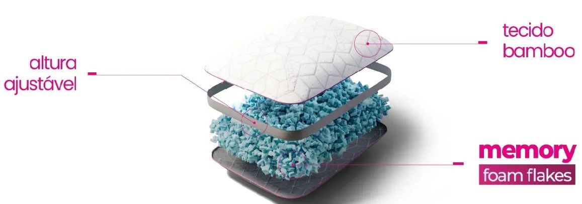 Travesseiro Regulável IWS Snow®- Ajuste de altura perfeito + noites mais frescas  - Foto 5