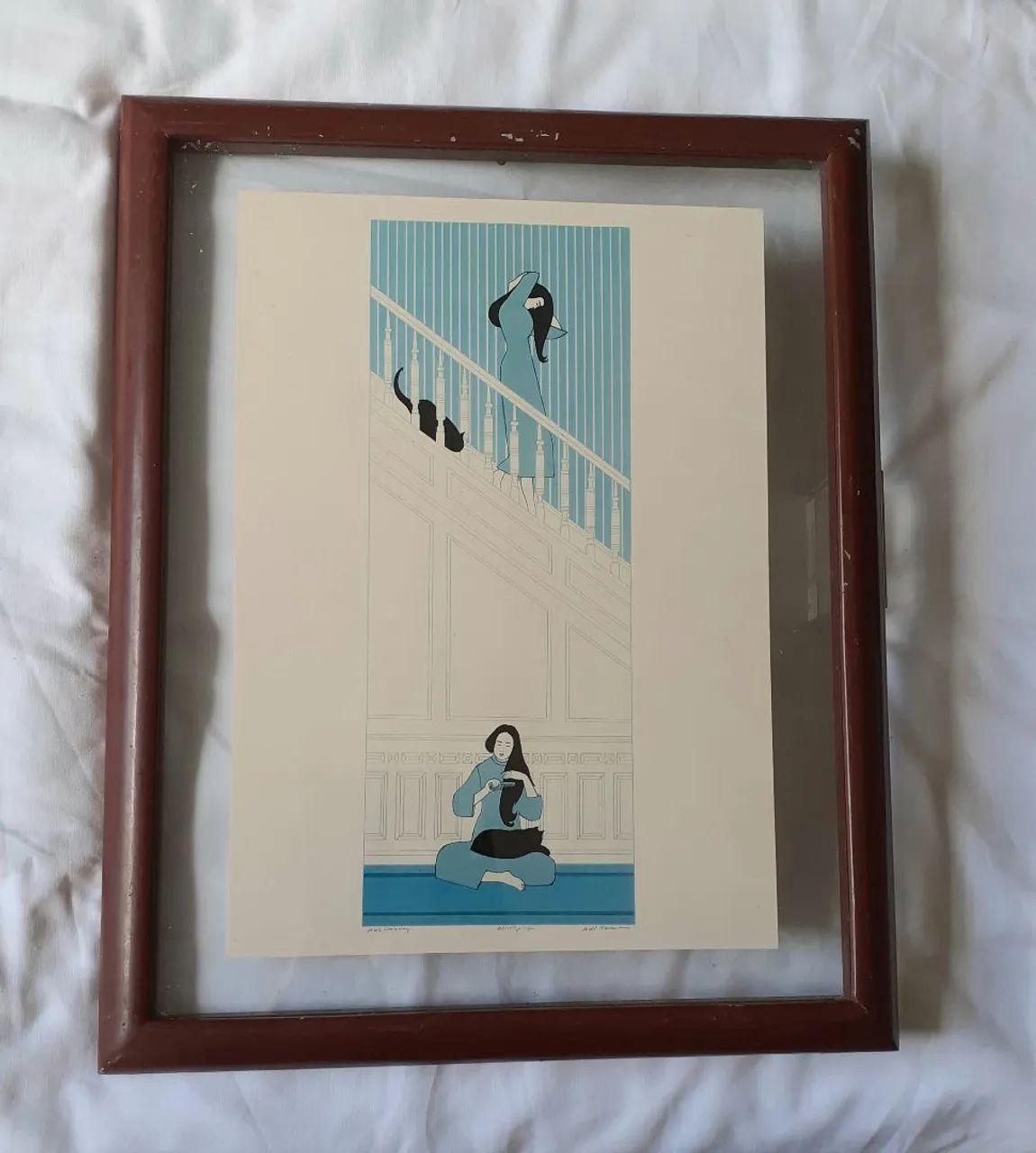 Gravura de Will Barnet - White Stairway - Foto 5