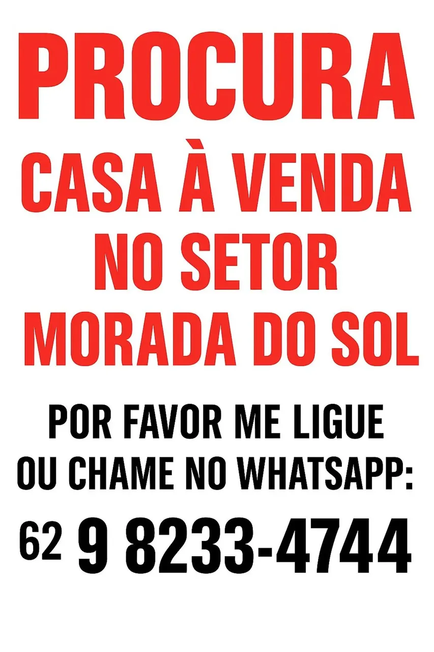 Busco casa a venda no Setor Morada do Sol - Goiânia - GO