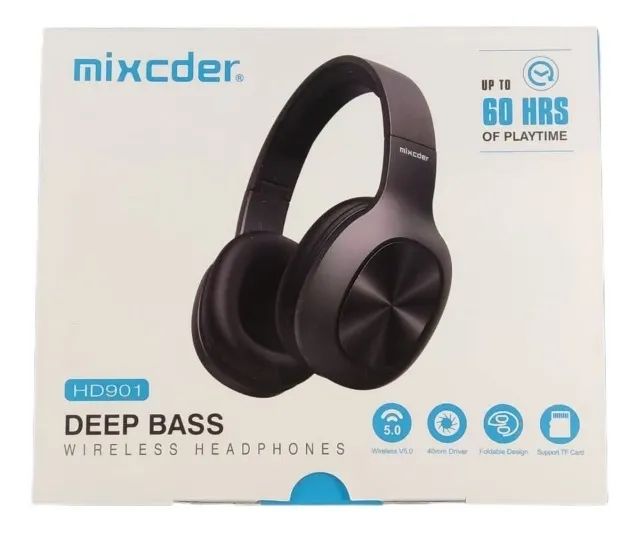 FONE profissional BLUETOOTH 5.5 MIXCDER HD901/DRIVER DE 40 MM/entrada MICRO SD/30Hs musica - Foto 6